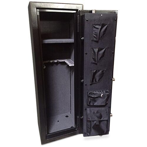 An open Hollon HGS-11E Hunter Series Fire Resistant Gun Safe revealing the inside