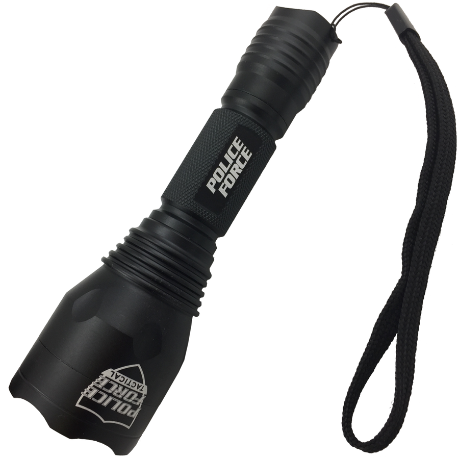 Police Force Tactical 6" L2 LED Flashlight w/ Holster 1000 Lm