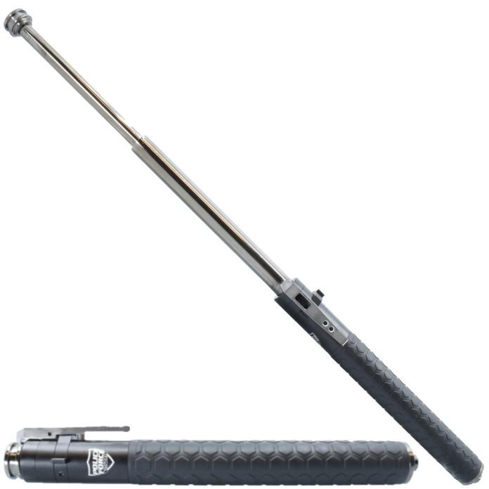 Expandable Steel Baton 21" in both extended and collapsed form