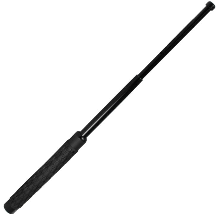 A 26" Police Force Tactical Expandable Solid Steel Baton in extended form