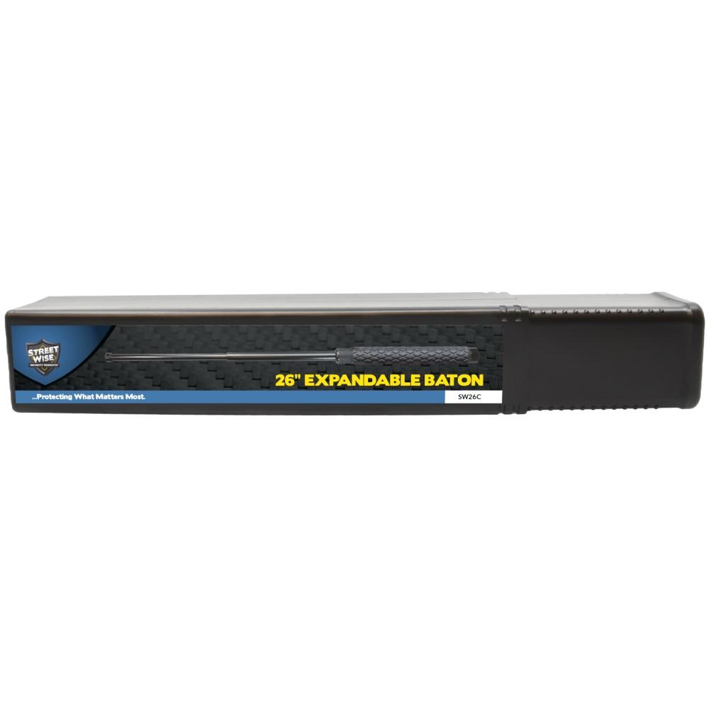 26" Streetwise Expandable Solid Steel Baton in a packaging