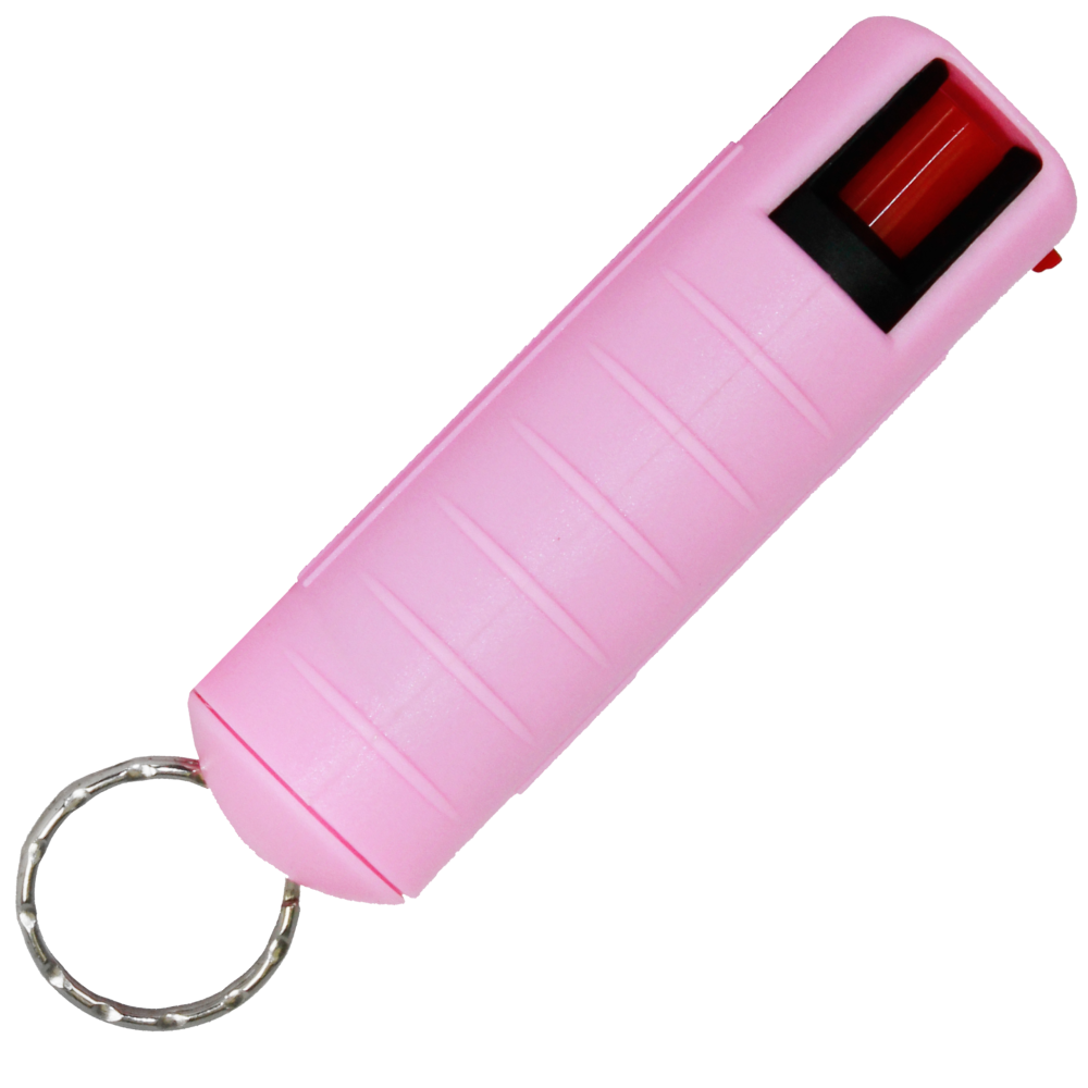 Pink 18" Hard Shell Keychain Pepper Spray with keyring from Streetwise