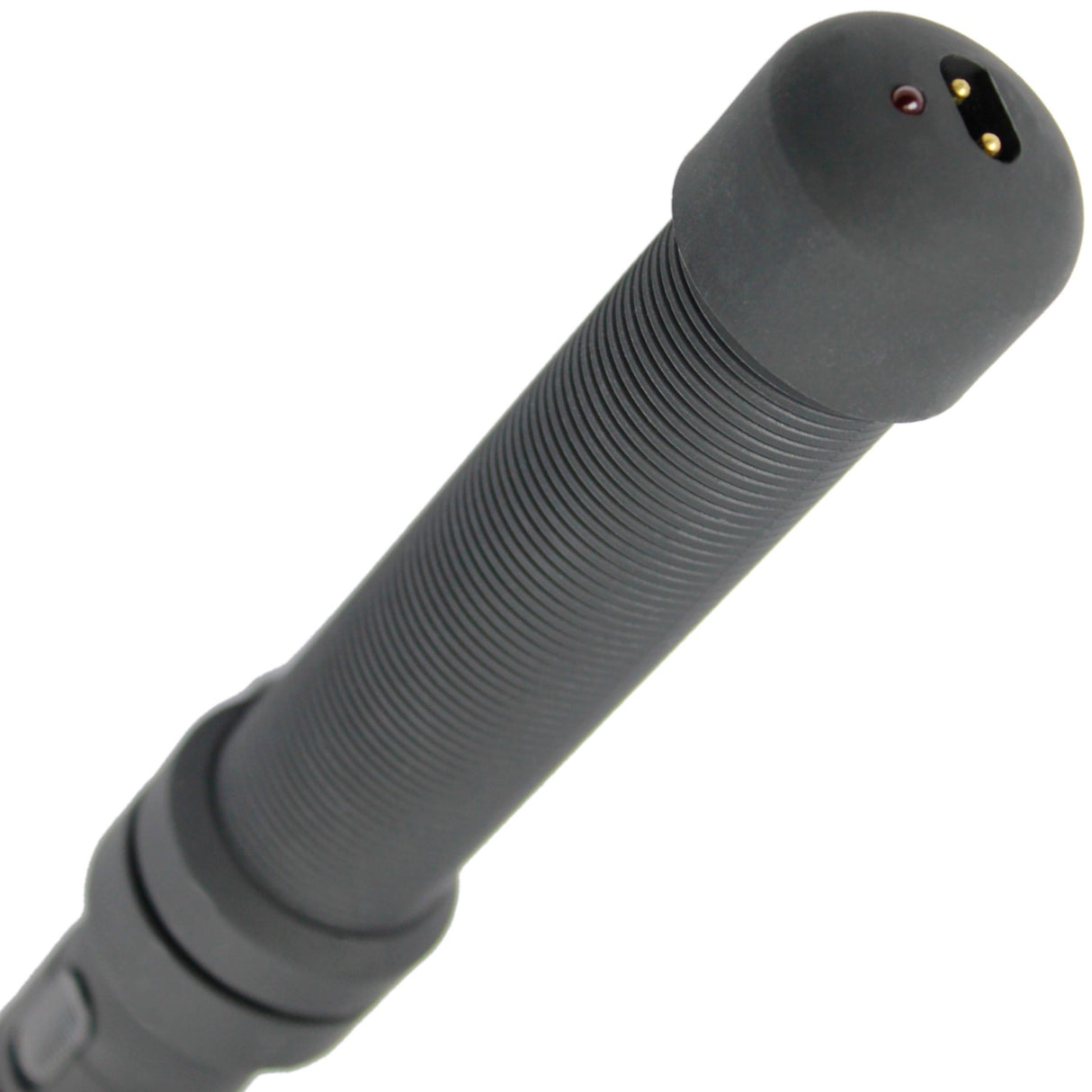 Close up view of the grip of 18-inch Lightning Rod LED Stun Gun Baton from Streetwise