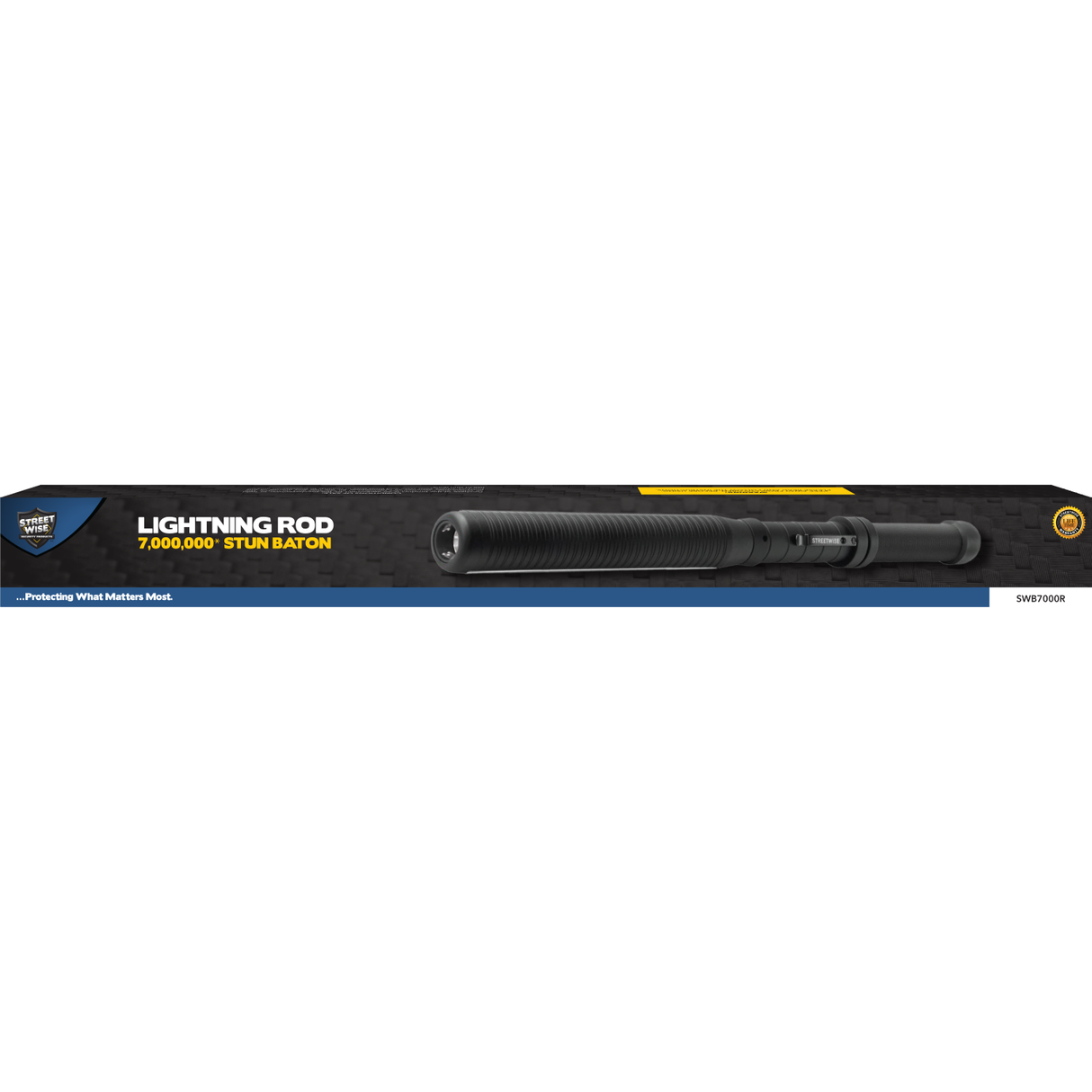 18-inch Lightning Rod LED Stun Gun Baton from Streetwise in packaging
