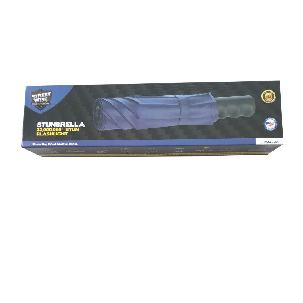 Blue Stunbrella Stun Gun from Streetwise in packaging