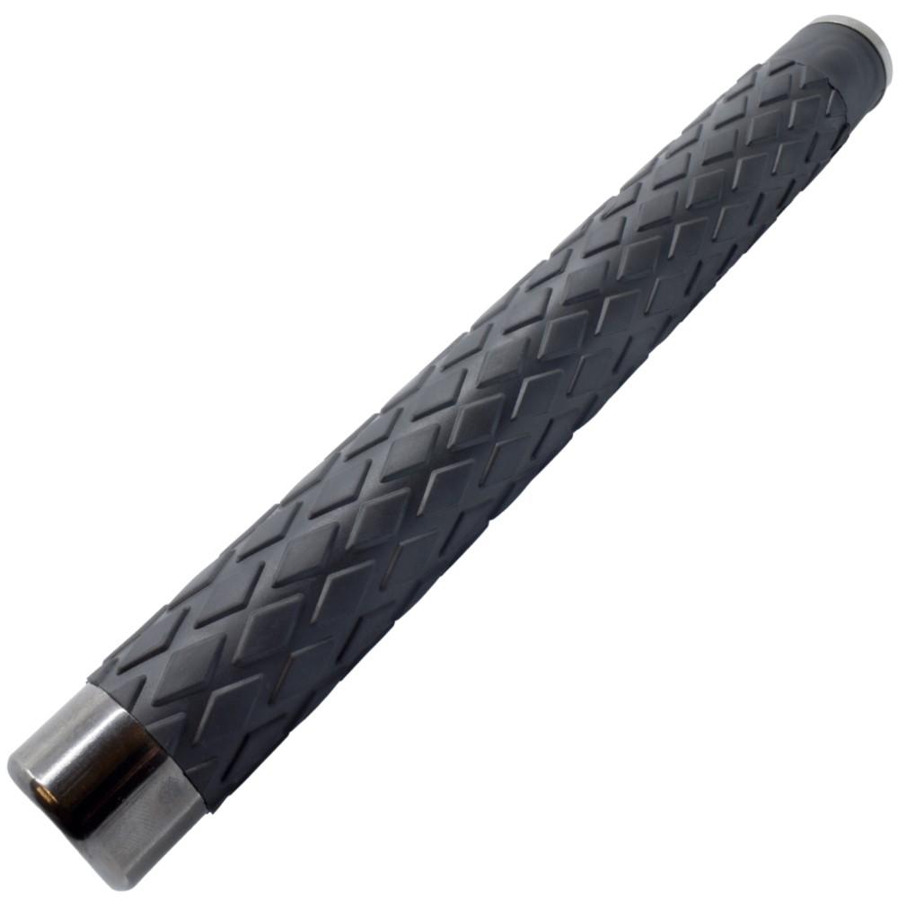 a second view of the retracted steel of the Streetwise™ Expandable 19" LED Stun Gun Baton 30M.