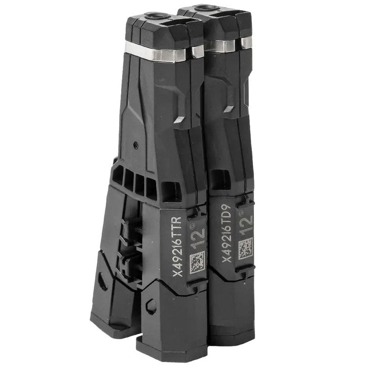 Close-up side view of two TASER 7 CQ Probe Reload Air Cartridges