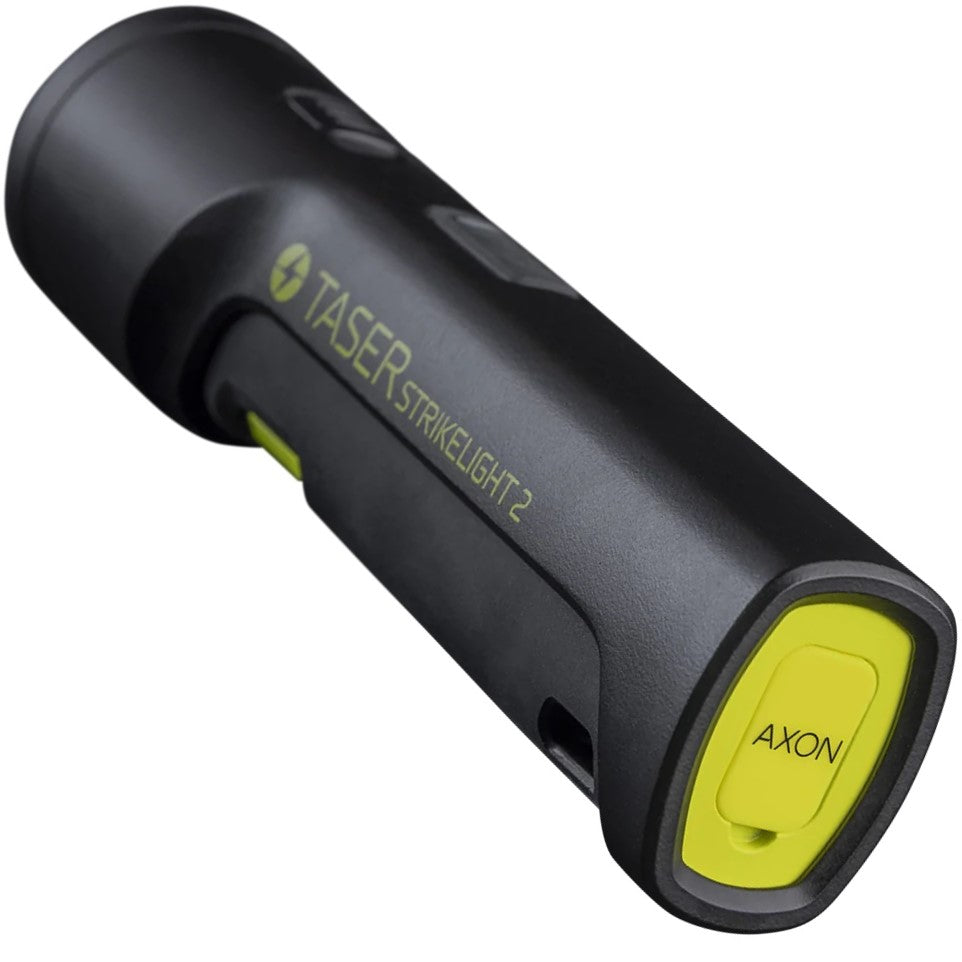 a back view of the TASER Strikelight 2 Rechargeable Stun Gun Flashlight