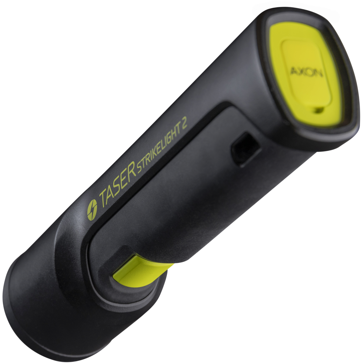 a view of the TASER Strikelight 2 Rechargeable Stun Gun Flashlight, showing its handle