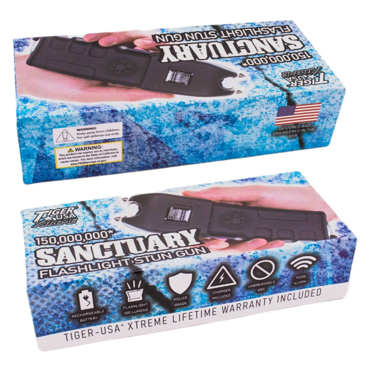 Tiger-USA Xtreme Sanctuary LED Alarm Stun Gun 150M