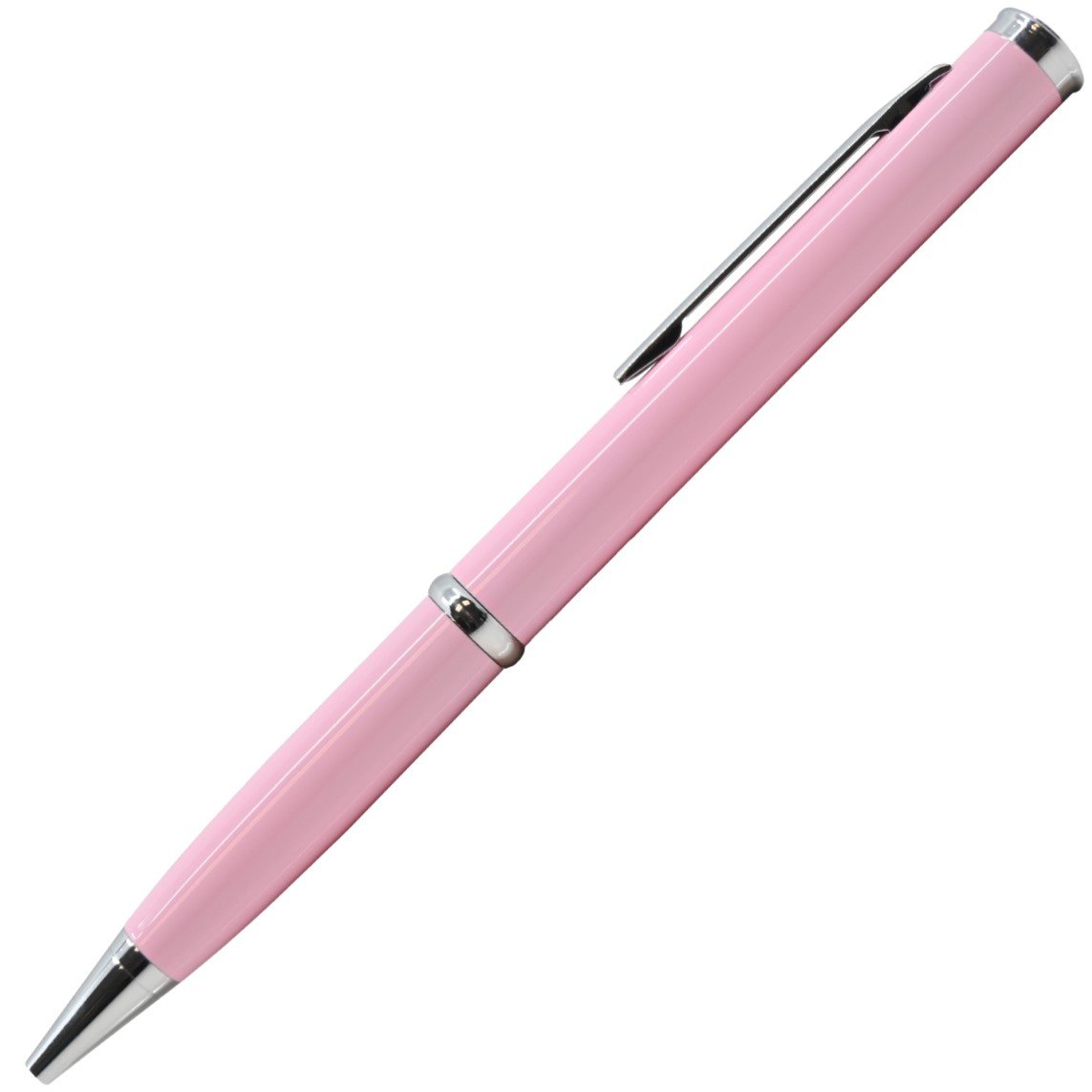 Light Pink 2.13" Weapontek Concealed Stainless Steel Serrated Pen Knife with cap on