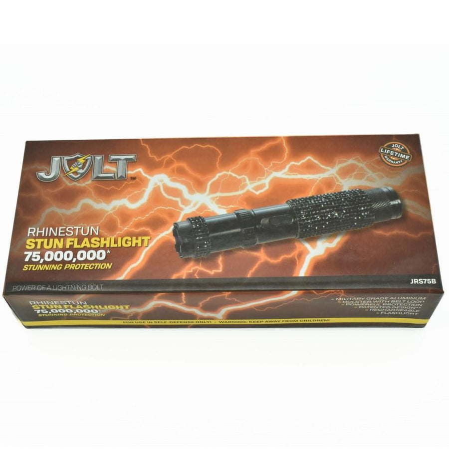 packaging JOLT RhineStun Gun Rechargeable Flashlight 75M