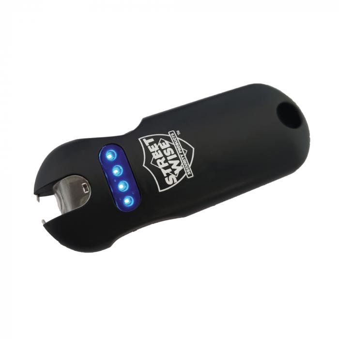 Black Street Wise mini stun gun with flashlight