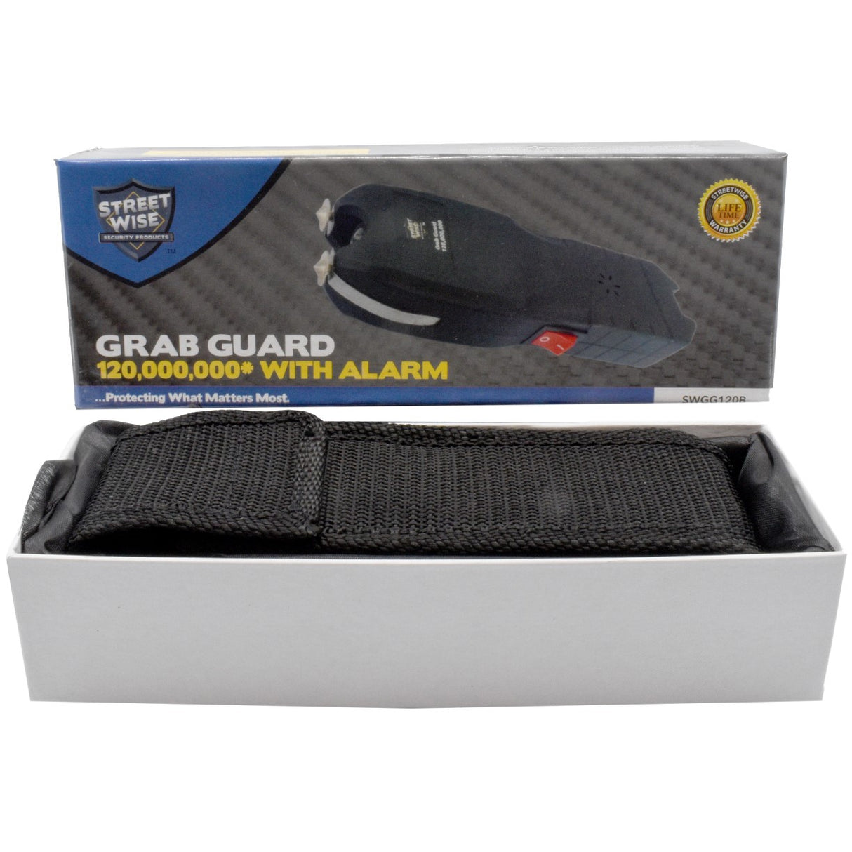 Streetwise Grab Guard LED Alarm Stun Gun 120M