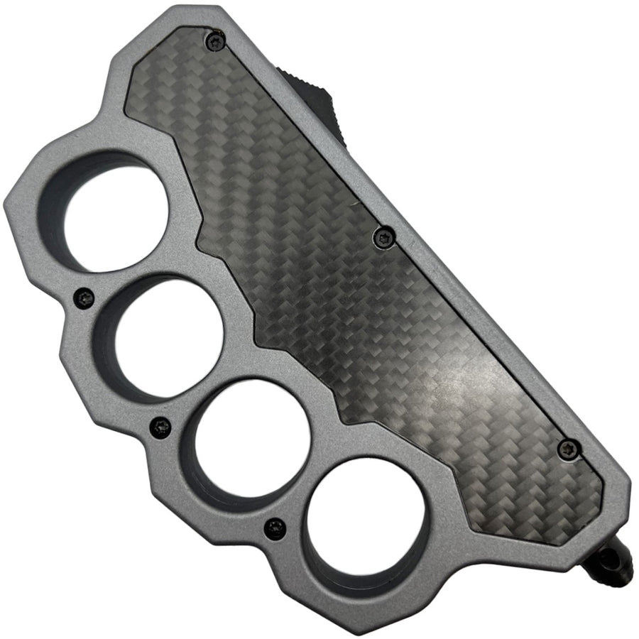 ElitEdge® Automatic OTF Stainless Steel Knuckle Duster Knife 3.5"