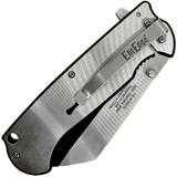 A folded 3.75" ElitEdge Spring Assisted Stainless Steel Cleaver Blade Pocket Knife showing handle