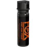 Side view of a black 4 oz Fox Labs One Point Four Police Pepper Spray