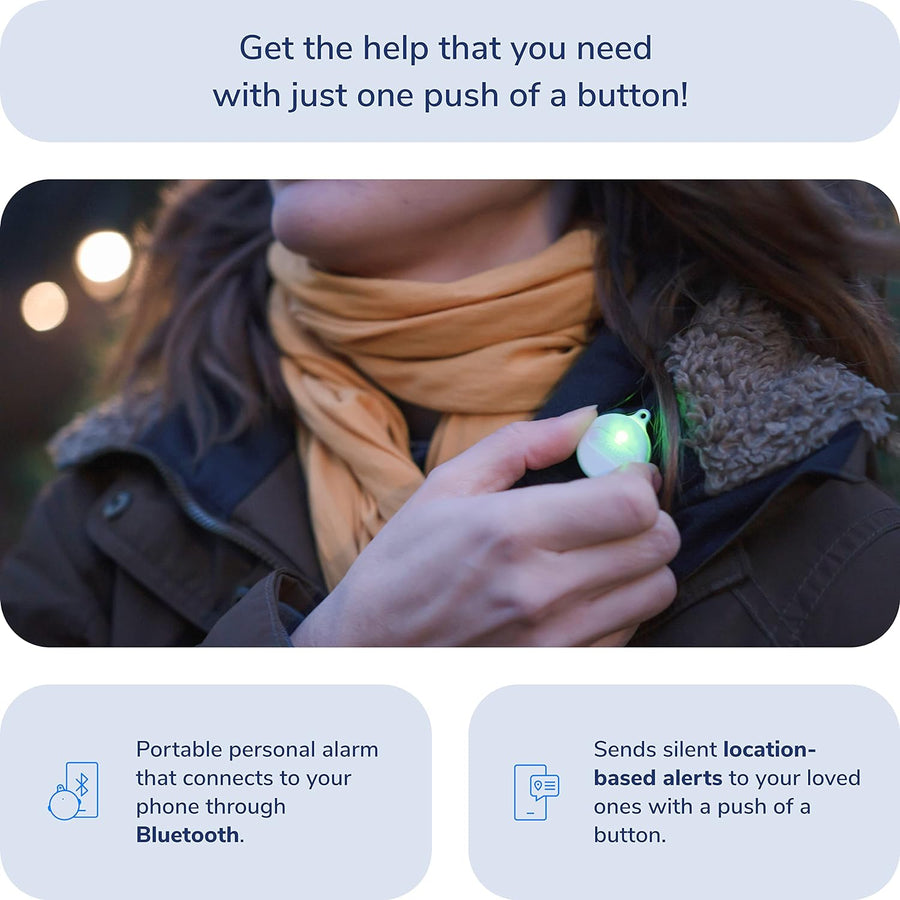 Plegium® Smart Emergency Button Personal Wearable GPS Tracker Panic Alarm