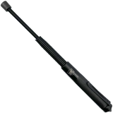 A black 12" Expandable Steel Spring Coil Glass Breaker Baton from Streetwise