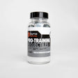 A clear bottle labeled 'Pro-Training Projectiles' by Byrna Less Lethal with gray projectiles inside
