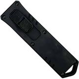 A closed black 3" Armed Force Tactical Mini Automatic OTF Dagger Pocket Knife
