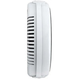 Side view of white Crow Alert Smart WiFi Temperature Detector & Gas Leak Alarm 70dB