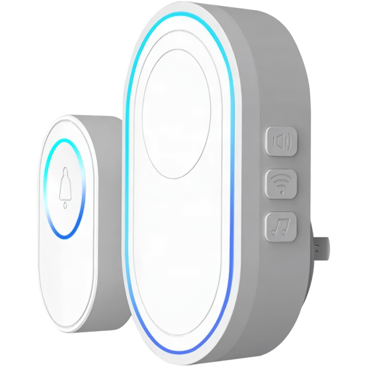 Side angle of Crow Alert Smart WiFi Waterproof Doorbell Visitor Chime Alarm 85dB