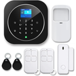 Crow Alert Smart WiFi Wireless Home Security 4G Alarm System set including a keypad, motion sensor, door sensor, remote controls, and key fobs.