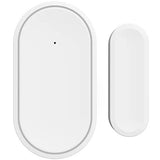 Backview of White two-piece magnetic smart door sensor for Crow Alert Smart WiFi Wireless Home Security 4G Alarm System Plus