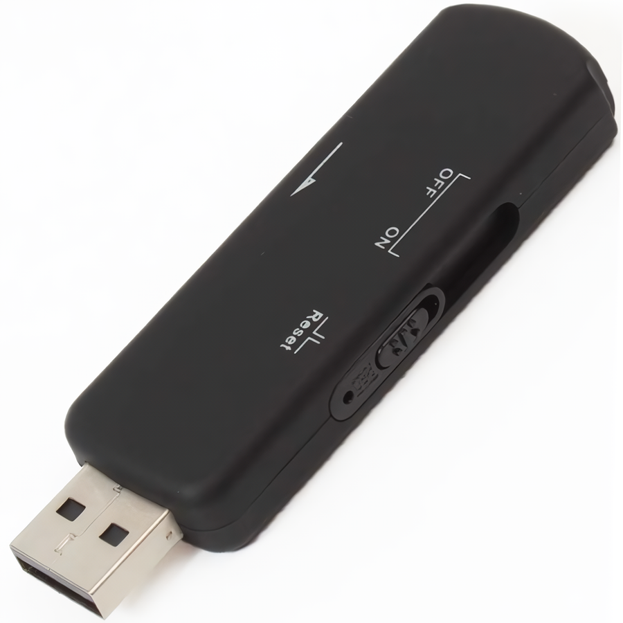 SpyWfi™ Rechargeable USB Flash Drive Voice Recorder 8GB