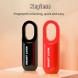 one black and one red GorillaLock Slim Portable Keyless Biometric Fingerprint Padlock with texts "keyless" and "fingerprint unlocking, quick and easy"