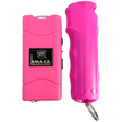 Streetwise Keychain Pepper Gel & Stun Gun Bundle Pack - Streetwise™ Police Strength Sticky Gel Pepper Spray Keychain 1/2 oz. & Streetwise™ S.M.A.C.K. Keychain Stun Gun 16M in hot pink color