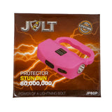 JOLT 80M Protector Rechargeable Pink Stun Gun in a packaging