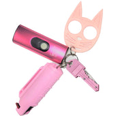 Stun Gun & Pepper Spray Self-Defense Keychain Weapon Set - Keychain Weapons