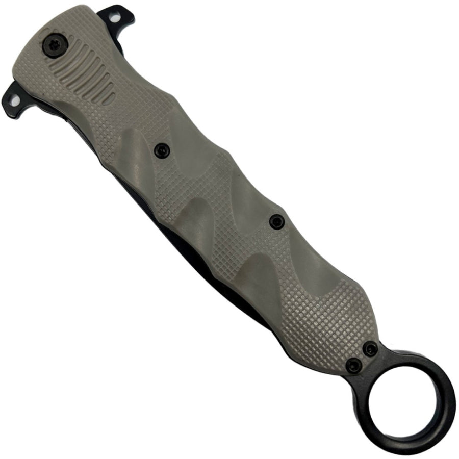 Stainless Steel Folding Knife 4" w/ Fingerloop & Ultralight ABS Handle