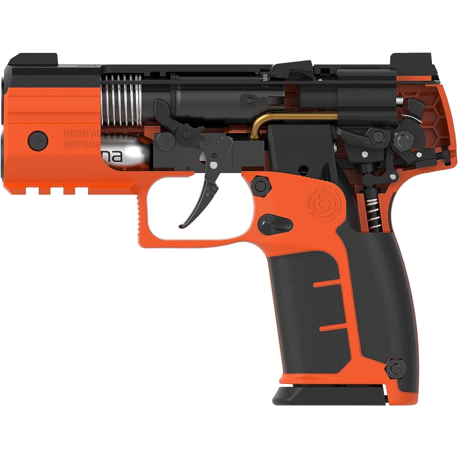 Byrna SD Kinetic Non-Lethal CA Legal Projectile Gun Bundle Orange