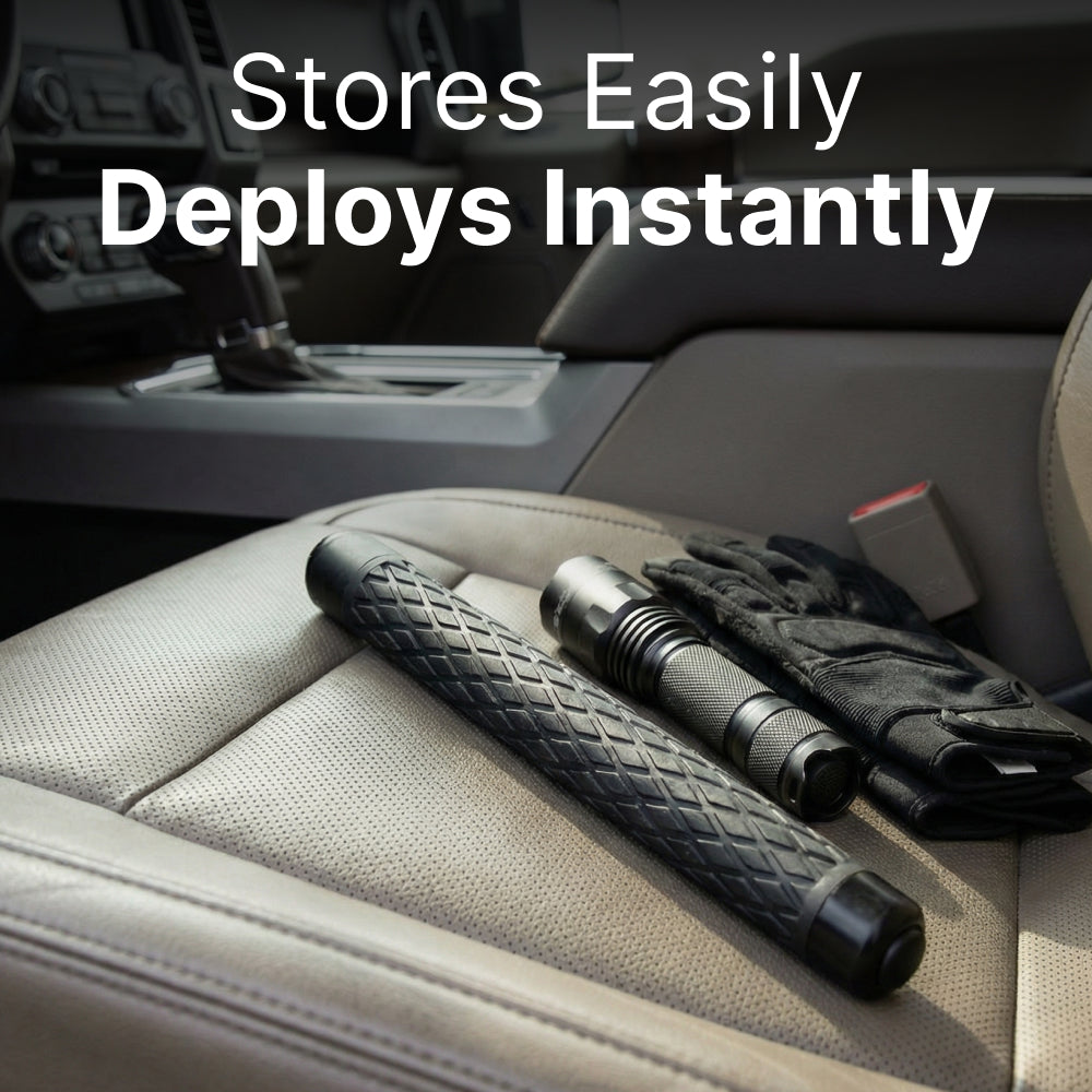 Police Force Tactical Expandable Solid Steel Baton 26"