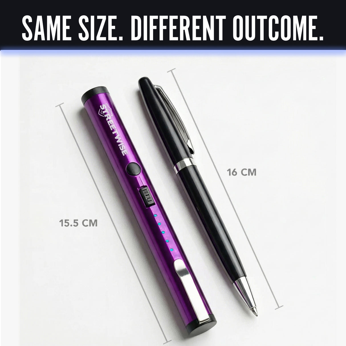 Streetwise Pain Pen 6" Rechargeable Stun Gun 25M