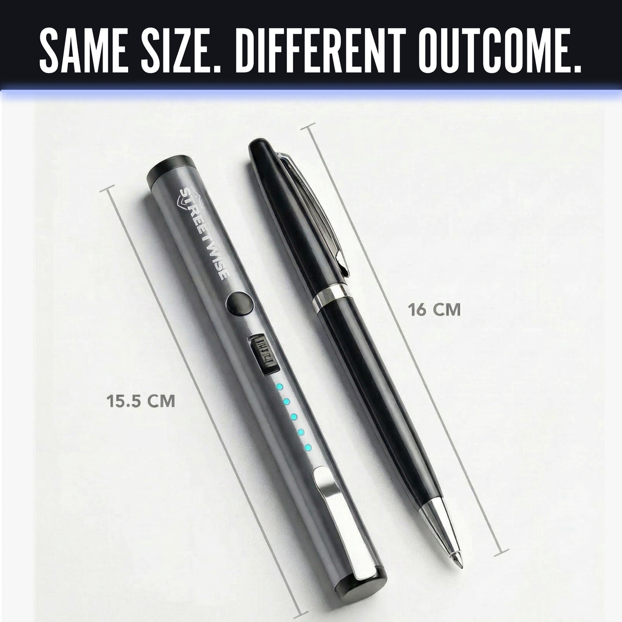 Streetwise Pain Pen 6" Rechargeable Stun Gun 25M