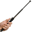 Hand holding a 16" Police Force Tactical Automatic Expendable Steel Baton in extended form