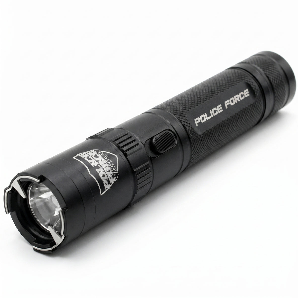Police Force Tactical Rechargeable Stun Gun Flashlight 9.2M