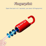 GorillaLock Slim Portable Keyless Biometric Fingerprint Padlock that opens in .1 seconds and can store 10 fingerprints