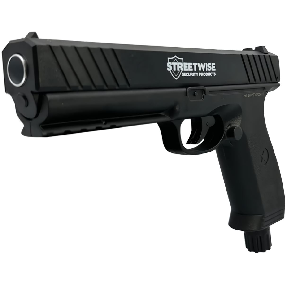 Prepared 2 Protect® self-defense gun angled view