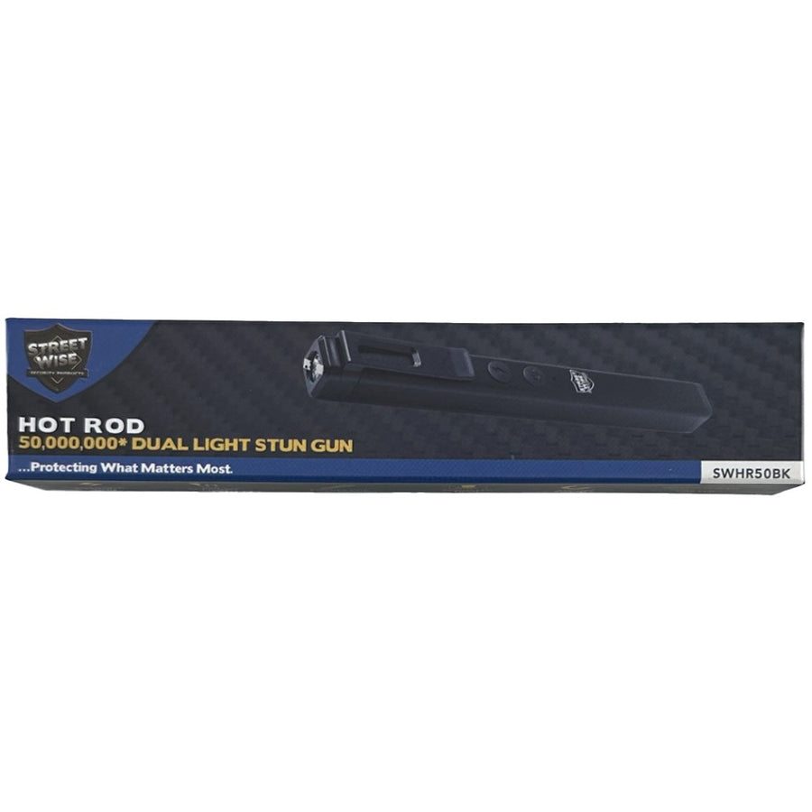 Streetwise™ Hot Rod Rechargeable Dual Light Stun Gun 50M Black