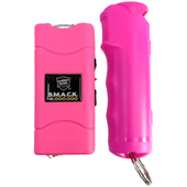 Streetwise™ Keychain Pepper Gel & Stun Gun Bundle Pack Hot Pink - Mini Stun Guns