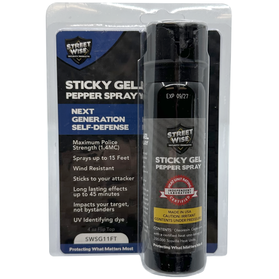 Streetwise™ Police Strength Sticky Gel Pepper Spray 4 oz.