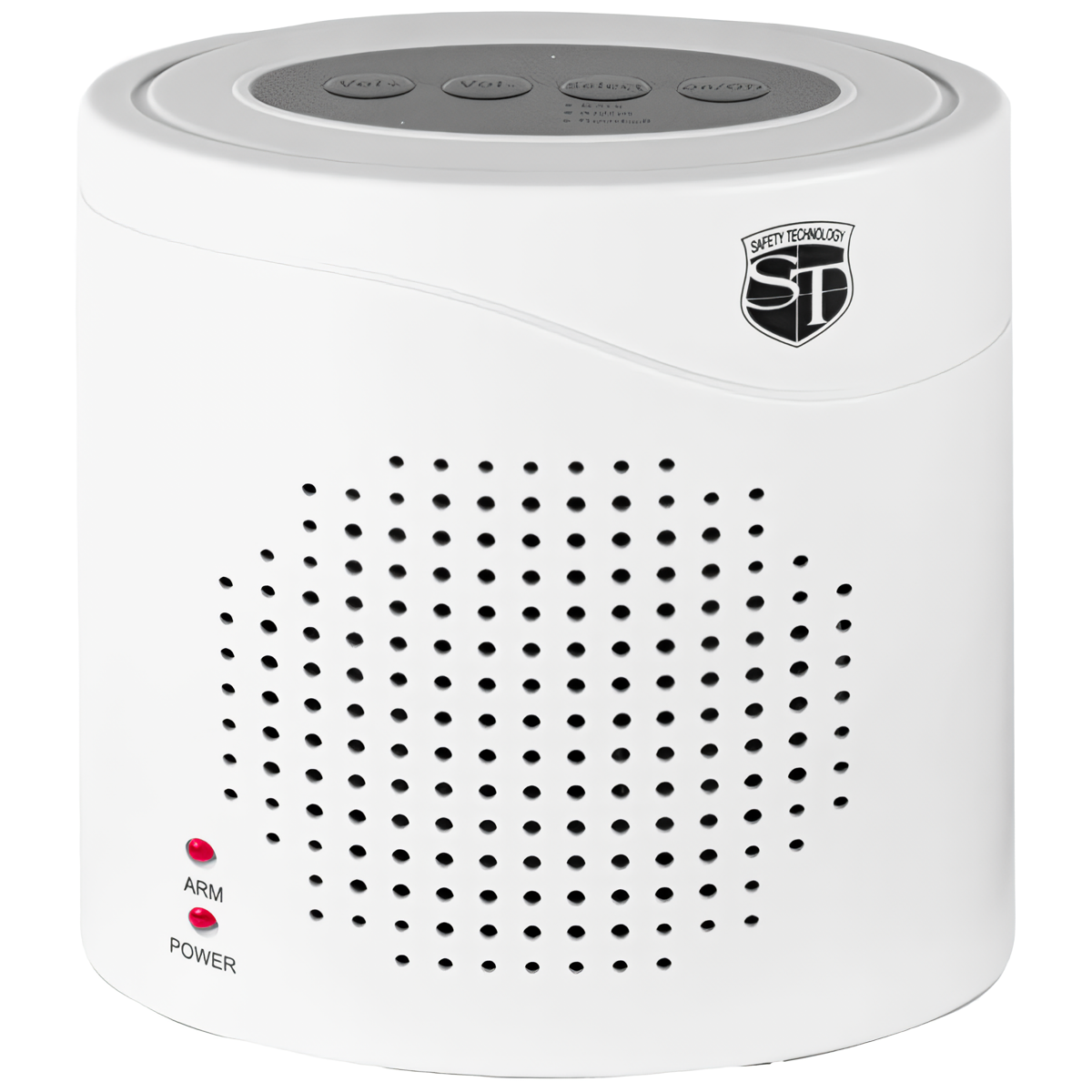 White Safety Tech virtual k9 barking intruder detection motion alarm device