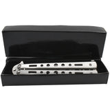 Silver Butterfly Trainer Fake Folding Pocket Knife in packaging