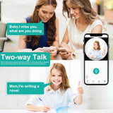 Infographic for SpyWfi 360º Bendable Motion Activated Security Camera 1080p HD WiFi showing its two-way talk feature