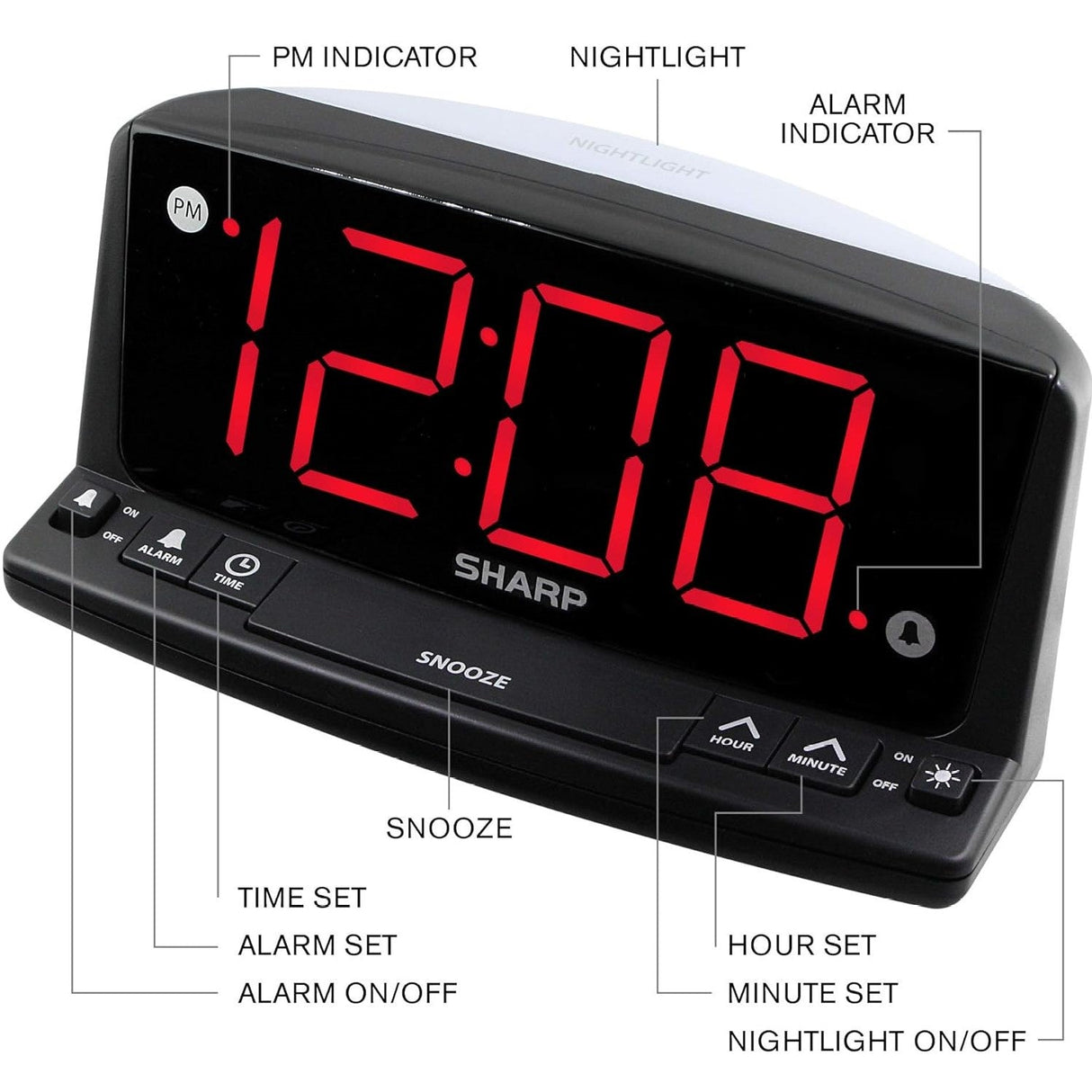 Parts/features of SpyWfi Alarm Clock Radio Hidden Motion Detection Spy Camera 4K UHD WiFi